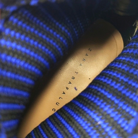 Zara Contrasting Sock-Style Ankle Boots in Electric Blue 38 - Picture 11 of 14